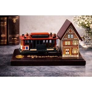 San Francisco Cable Car Animated Music Box Victorian House 39 Powell SF Trolly